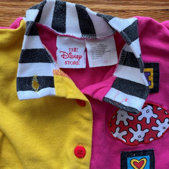 VINTAGE 90s Disney Color Block Shirt Size 3T - Picture 11 of 16